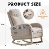NicBex Accent Rocking Chair,Teddy Nursery Glider Rocker with Side Pocket,Comfy Armchair with Extendable Footrest for Living Room,Bedroom,Nursery - 3 of 4