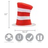 HalloweenCostumes.com    Dr. Seuss Cat in the Hat Stovepipe Costume Hat for Kids, Red - 2 of 4