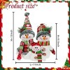13" H Christmas Snowman Family with Red Knitted Scarf and Hat Christmas Decor, Christmas Family Snowman Figurines Ornaments Tabletop Decorations - 3 of 4