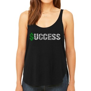 LA Pop Art Women's Premium Word Art Flowy Tank Top - Success - 1 of 4