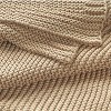Makemake Organics GOTS Certified Organic Cotton Knit Soft Cotton Throw Blanket Large (50x60, Sand) - 2 of 4