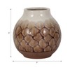 Modern  Handmade Ceramic Decorative Vase - Textured Carved Detailing Vase for Table Centerpiece - Home or Office Decor Accent - 3 of 4