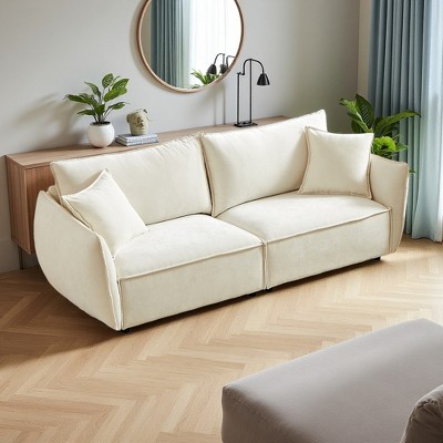 88" Chenille 3-Seater Sofa with Thick Padded Seats