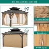 Hardtop 10x12ft Gazebo, Double Roof Canopy with Netting and Curtains - 4 of 4