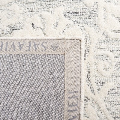 Handmade Gray Wool Rectangular Tufted Rug 4' x 6'