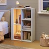 Pinmoco 5-Cube Kid's Bookshelf LED Toy Storage Organizer, Light Gray - 3 of 4
