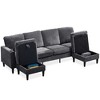 SKRAN Sectional Sofa,Modern Design Chenille with Storage Chaise for Apartment, Studio, Office,Living Room - 2 of 4