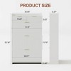 Jojoka Wave Design Shoe Cabinet with 3 Flip Drawers & 2 Top Drawers – Slim Entryway Organizer with Side Hook, Raised Tabletop - 2 of 4