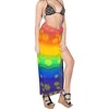 LA LEELA Women's Beachwear Summer Bikini Wraps Beach Wrap Swimwear Sarong Swim Cover Up Bathing suit Swimsuit Pareo for Women One Size Blue, Fish - 2 of 4