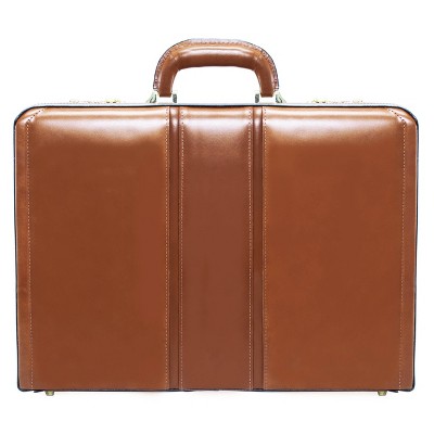 expandable leather attache briefcase