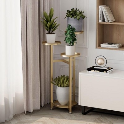 Indoor Multi-Layer Plant Stand - Corner Tiered Tall Planter Holder Shelf with Anti-Slip Feet for Indoor Plants