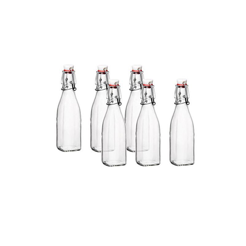 Bormioli Rocco Glass 8.5 Ounce Swing Top Bottle, Set of 12, 1 of 7