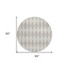 Beige Geometric Washable Indoor Outdoor Area Rug - 3 of 4