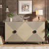 Tribesigns 55" Kitchen Storage Cabinet with Doors and Adjustable Shelves, Set of 2 Sideboard Buffet Cabinet for Dining Room - image 4 of 4