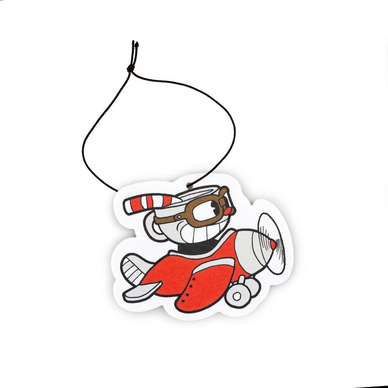 Just Funky Cuphead Airplane Hanging Air Freshener for Cars | New Car Scent, 3 of 8