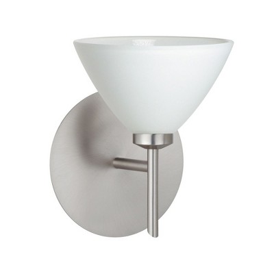 Besa Lighting Domi 1 - Light Wall Light in  Satin Nickel
