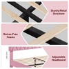 Jojoka Upholstered Platform Bed Frame with Adjustable Headboard, Diamond Pattern, Wood Slats, Noise-Free, No Box Spring Needed - 4 of 4