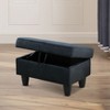 AndMakers 28.5 in. W Flannel Polyester Blend Rectangle Ottoman with Storage - 2 of 4