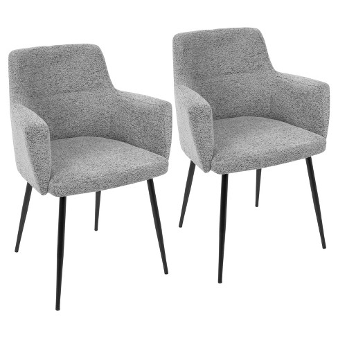 Grey plush best sale dining chairs