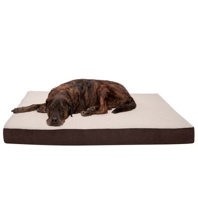 FurHaven Faux Sheepskin & Suede Deluxe Orthopedic Mattress Dog Bed
