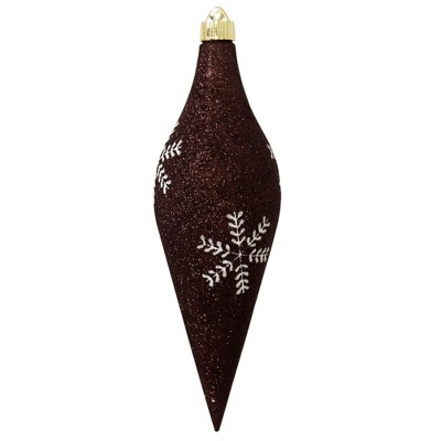 Christmas by Krebs Brown and White Shatterproof Christmas Long Drop Ornament 12.5" (320mm)