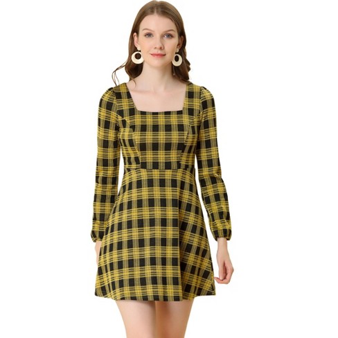 Allegra K Women's Plaid Strapless Zipper Front Party Mini Dress :  : Clothing, Shoes & Accessories