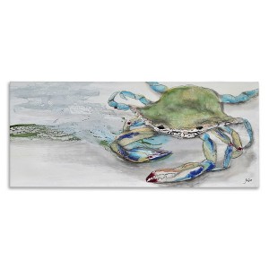 Stupell Industries Vivid Crab on Beach Shoreline, 48" x 20" - 1 of 4