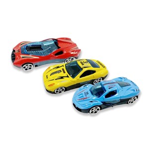3pk Race Cars Blue/Yellow/Red - 1 of 2