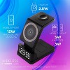 3 in 1 Wireless Charging Station for Apple Multiple Devices, Magnetic Wireless Charger Dock, Travel 15W Charging Pad for iPhone 16 15/Watch & Airpods - 4 of 4
