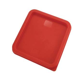Winco Cover for Square Storage Container, Red, Fits 6 and 8 Quart