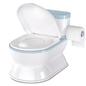 BabyBond 2-in-1 Toddler Potty Training Toilet - Large Chair & Detachable Seat for Boys & Girls 1-3 yrs - Flushing Sound, Wipes Storage, Blue - 1 of 4