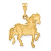 Black Bow Jewelry 14k Yellow Gold Diamond Cut Horse Pendant, 25mm - 3 of 4
