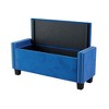 CAVINAS Velvet Storage Ottoman Bench with Rivet Design,Tufted Upholstered Storage Ottoman,Storage Benches for Living Room,Bedroom - 4 of 4