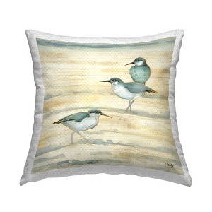 Stupell Industries Three Sandpipers Walking Beach Coast - 1 of 3