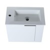 Bathroom Vanity with Sink, White Plywood 22" Bathroom Storage Cabinet Floor Floating, Soft Close Sliding Barn Door Free Standing Single Basin Vanity - 4 of 4