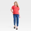 Short Sleeve V-Neck Maternity Gauze Blouse - Isabel Maternity by Ingrid & Isabel™ - 3 of 3