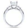 Pompeii3 1 1/2 ct Princess Cut Diamond Engagement Ring 14 K White Gold Lab Created - 2 of 4