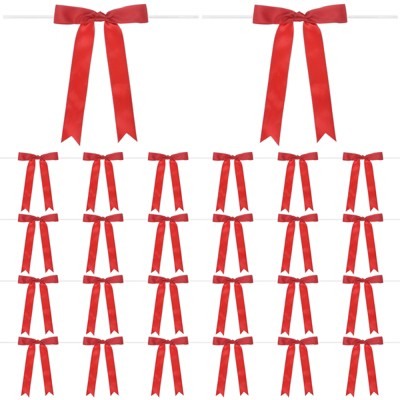 Unique Bargains Polyester Craft DIY Decorative Ribbon Twist Tie Bows 7x5" 50 Pcs