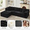106" Modular Sectional Sofa with Chaise, No Assembly Required Cloud Couch, Deep Seated Upholstered Living Room Couch, Modern L-Shape Design - 3 of 4