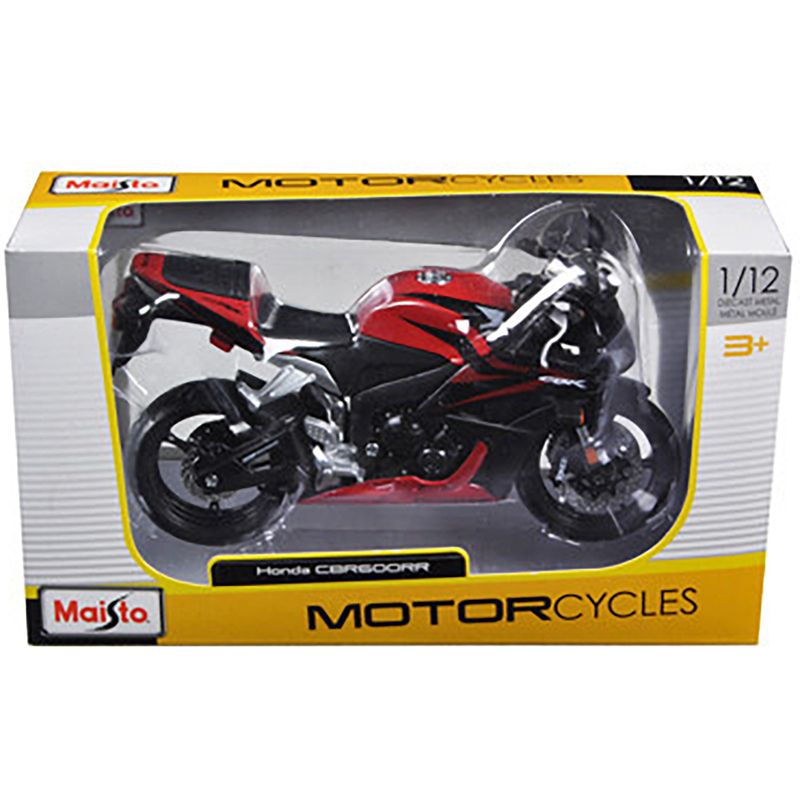 Honda CBR 600RR Red and Black 1/12 Diecast Motorcycle Model by Maisto, 3 of 4