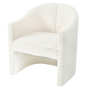 NicBex Boucle Accent Chair,Upholstered Living Room Chairs with Mid-Height Arched Backrest,Modern Comfy Arm Chair,Accent Chairs for Living Room - 1 of 4