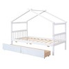 Twin/Full Size Wooden Daybed with Drawers, House Bed Frame - ModernLuxe - 4 of 4
