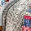 Slickblue 3PC Striped Cotton Quilt Set Full/Queen — Vermicelli Quilted with 4 Design Options & Shams - 4 of 4