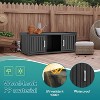 Yardgrace Storage Benches 120 Gallon 2-Door/3-Door Shoe Cabinet Resin Shoe Bench with Storage for Shoes Accessories - 4 of 4