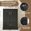 Dexmalle 24"MDF Cabinet with Solid Wood Frame with Dual Door Storage Racks - 4 of 4