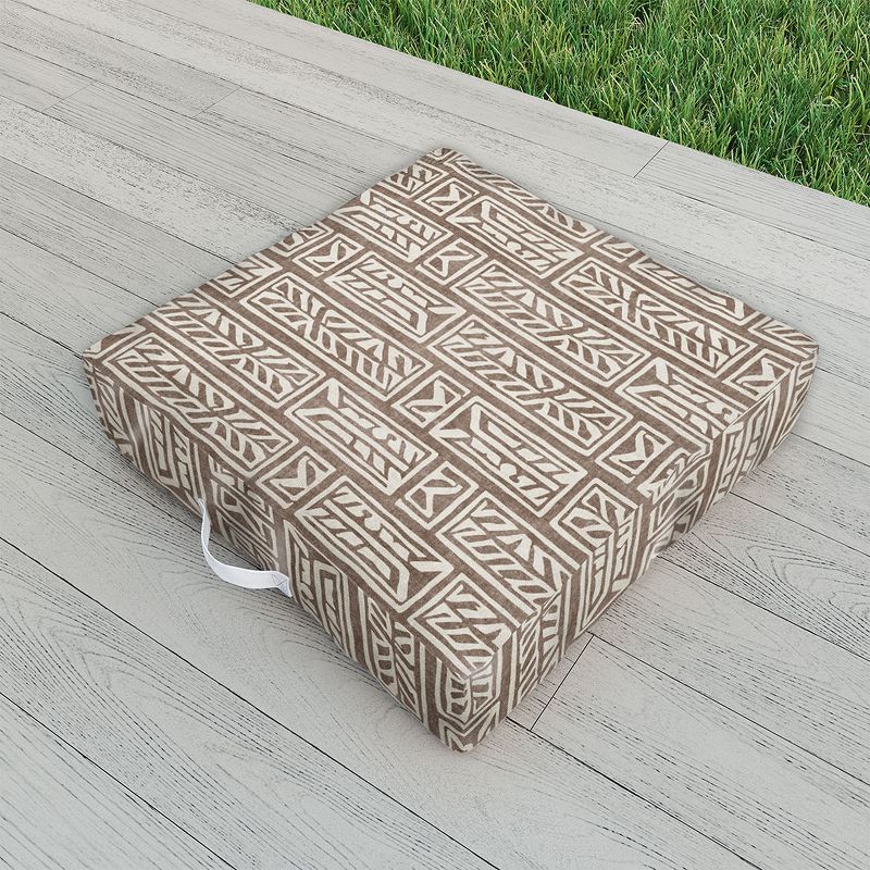 Little Arrow Design Co rayleigh feathers brown Outdoor Floor Cushion - Deny Designs, 2 of 3
