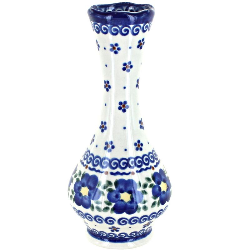 Blue Rose Polish Pottery 145 Vena Small Bud Vase, 1 of 2