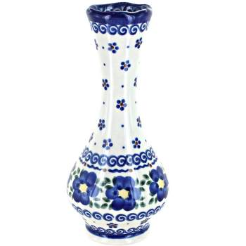 Blue Rose Polish Pottery 145 Vena Small Bud Vase