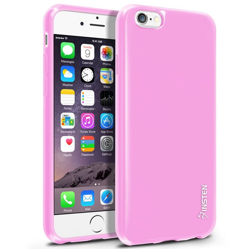 Insten Light Pink Jelly TPU Slim Skin Gel Rubber Cover Case For Apple iPhone 6 6S 4.7" Inches, 2 of 8
