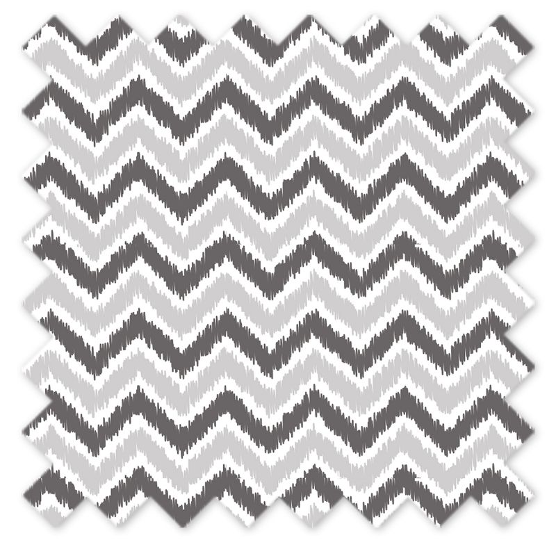 Bacati - MixNMatch Gray Zigzag Crib/Toddler ruffles/skirt, 2 of 4